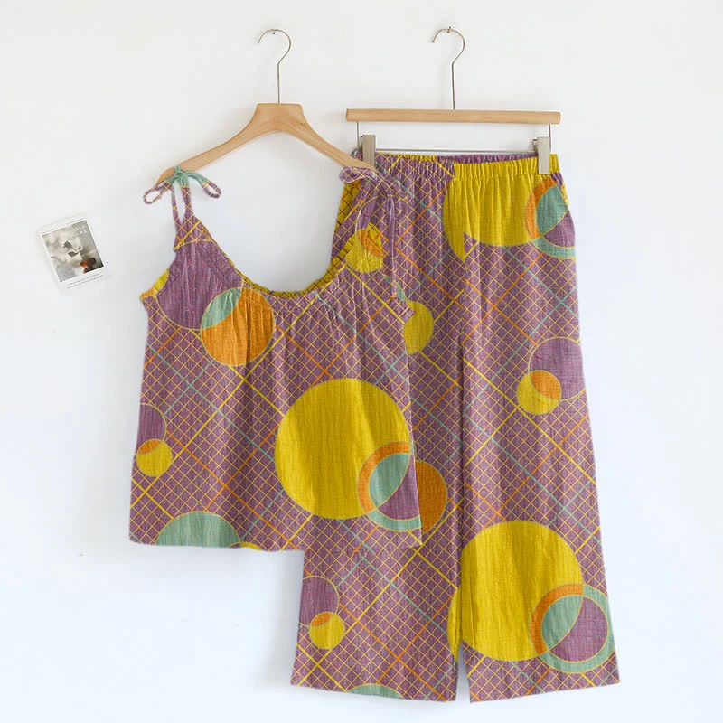 Fast Ownkoti Abstract Circle Camisole Pajama Set Smooth
