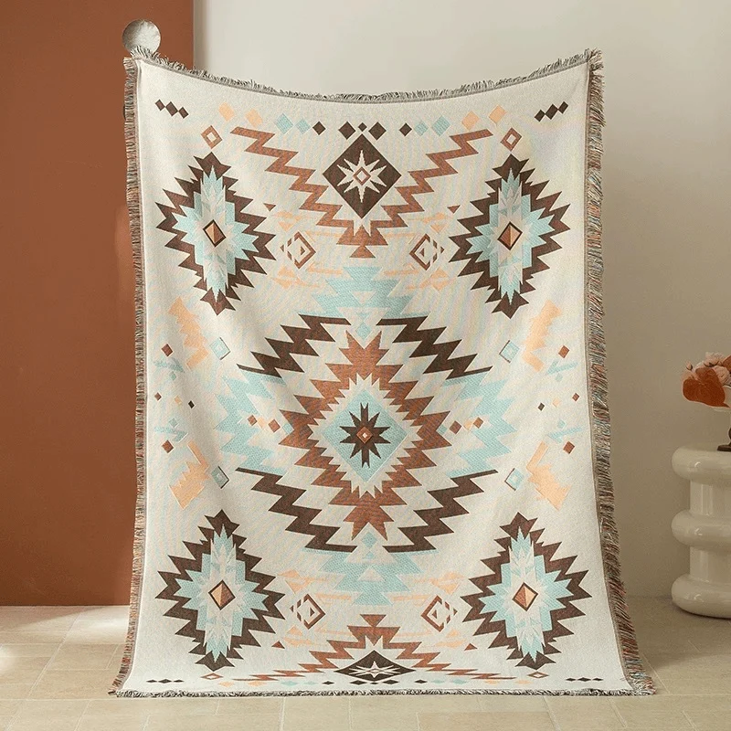 Long-Lasting Ownkoti Bohemian Southwest Geometric Tasseled Decorative Throw Traditional