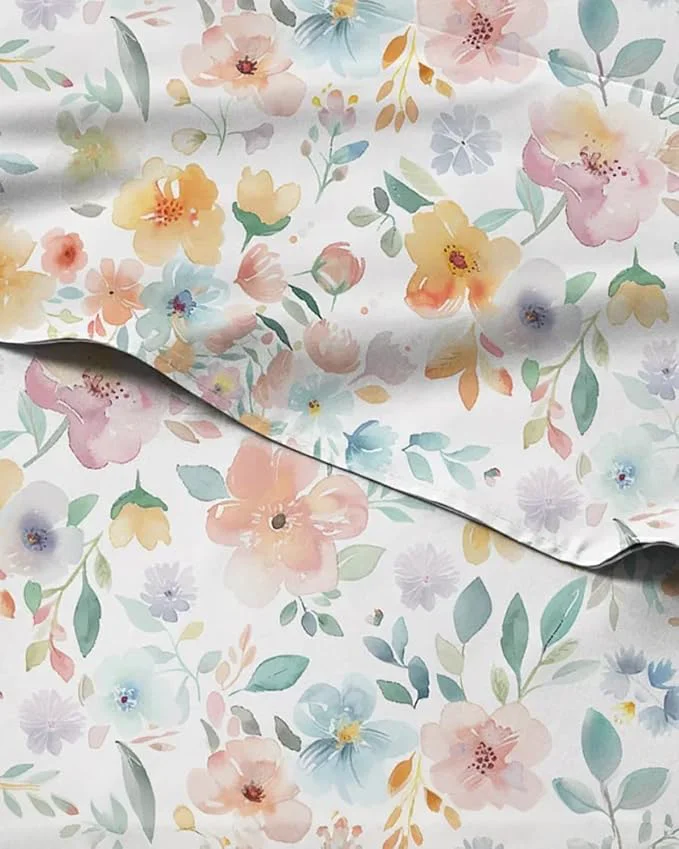 Exclusive Floral Sheets - Flower Print Bed Sheet Set - 1 Flat 1 Fitted amp 2 Pillowcases w Deep Pockets - Comfy Wrinkle amp Fade - Boho Botanical Bedding - Soft Breathable and Cooling - Cal King Size Set Dependable