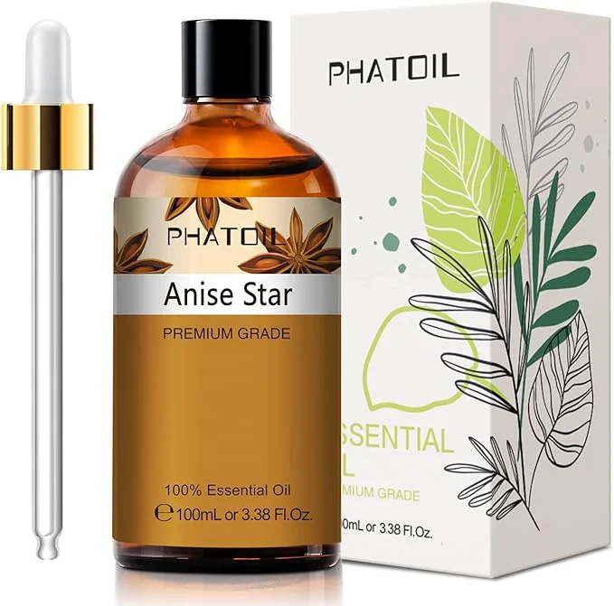 Organic Anise Star 3.38fl.oz Essential Oil PHATOIL Pure Aromatherapy Oils Unique
