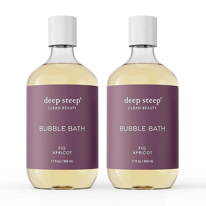 Advanced Deep Steep Bubble Bath Fig Apricot 17 oz – Hypoallergenic Clinically Tested Safe