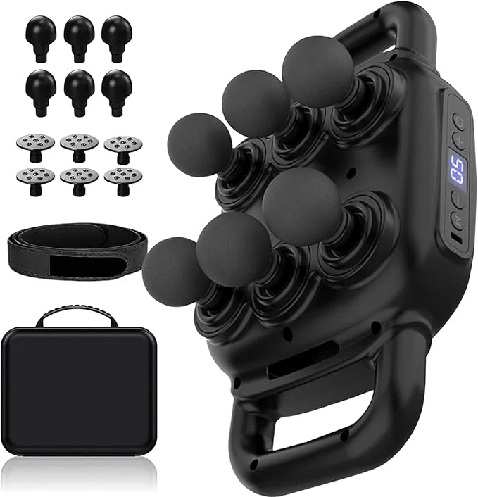 Superior UFFAE Six Head Massage Gun 50 Intensity Levels 9 Massage Modes Equipped User-Friendly