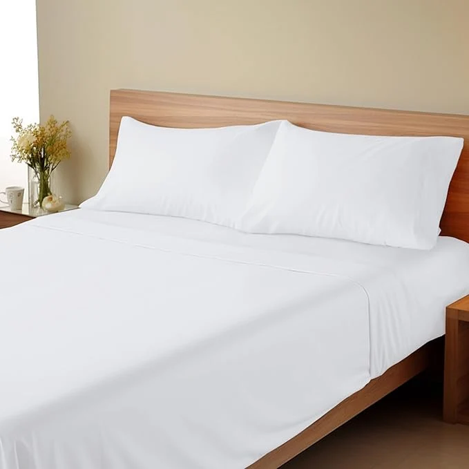 Quality SPRINGSPIRIT Twin Sheets Set 4 Piece Bed Sheets Set Deep Pockets Super Soft Breathable White Authentic