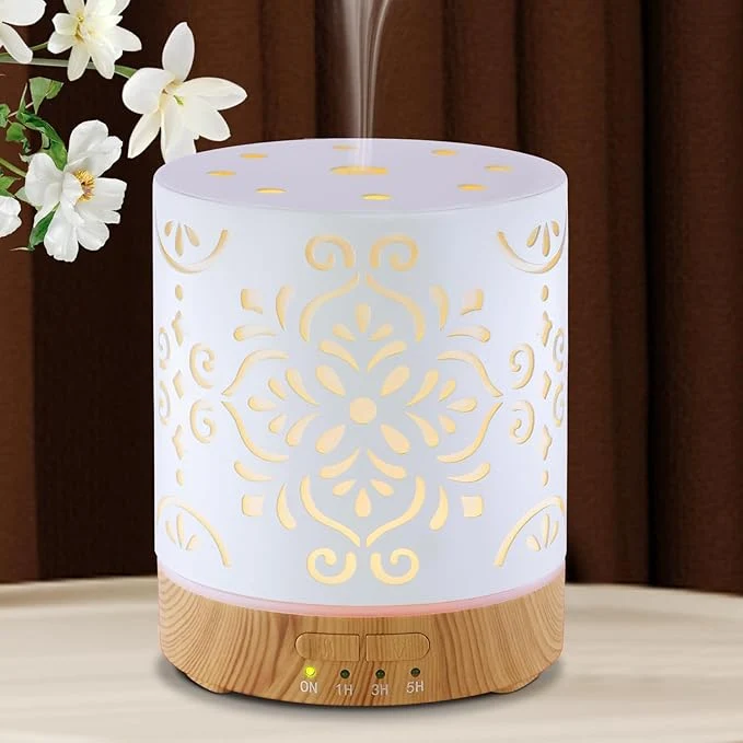 Fashionable EQUSUPRO Essential Oil Diffuser 300ML Metal Aromatherapy Diffuser Flexible