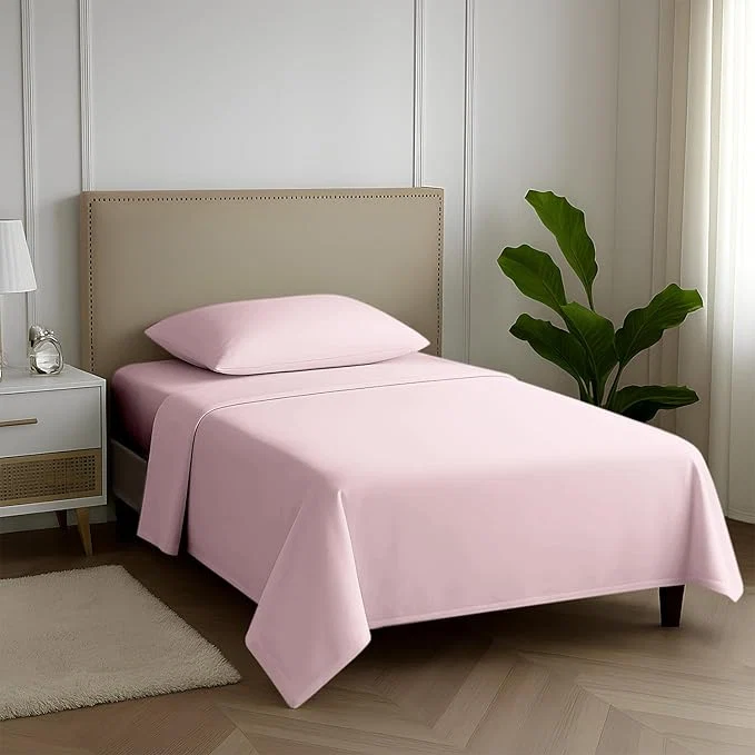 Professional Carressa Linen Egyptian Cotton Twin Sheets Set - 600 Thread Count Egyptian Cotton Luxury Twin Sheets 3 PC Soft Blush 16 quot Deep Pocket Soft Cooling Sateen Weave College Dorm Room Bedding Sustainable