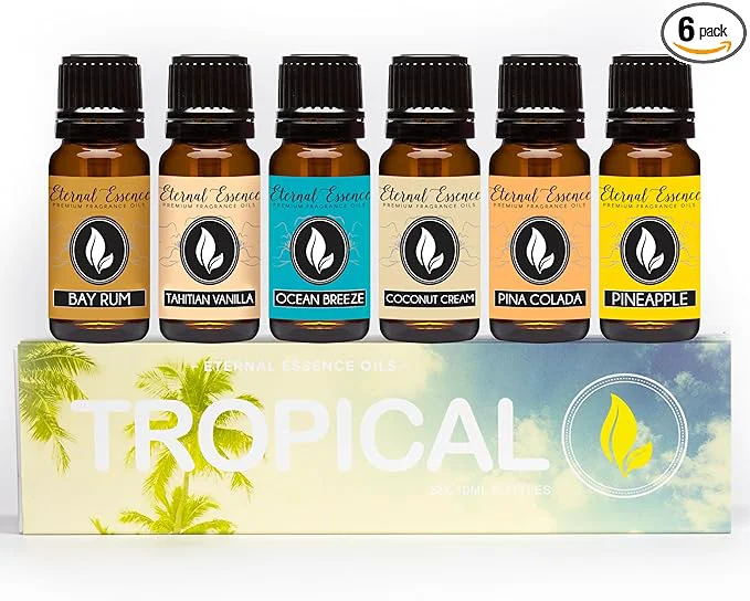 High-Performance Eternal Essence Oils Tropical Set of 6 Premium Fragrance Oils Official