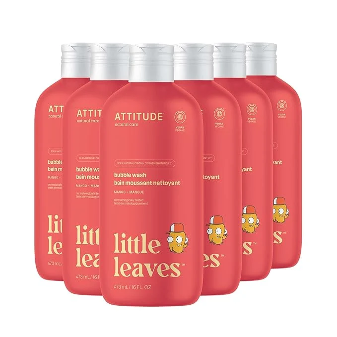 Lightweight Attitude Bubble Wash for Kids EWG Bubble Bath Hair Shampoo and Body Fast