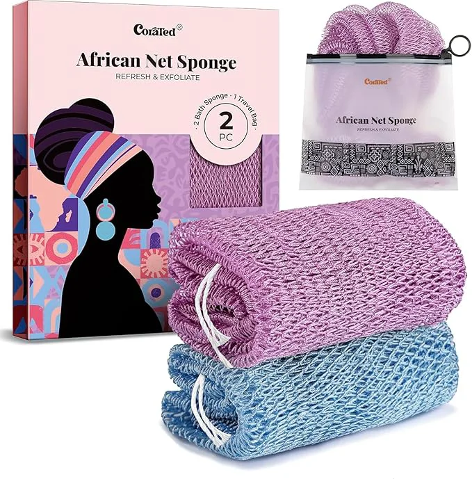 Natural CORATED African Net Sponge Versatile