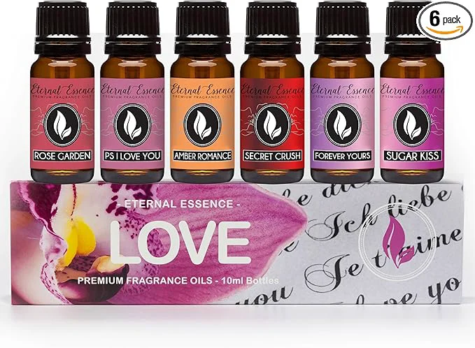Classic Eternal Essence Oils Love Set of 6 Premium Fragrance Oils Clean