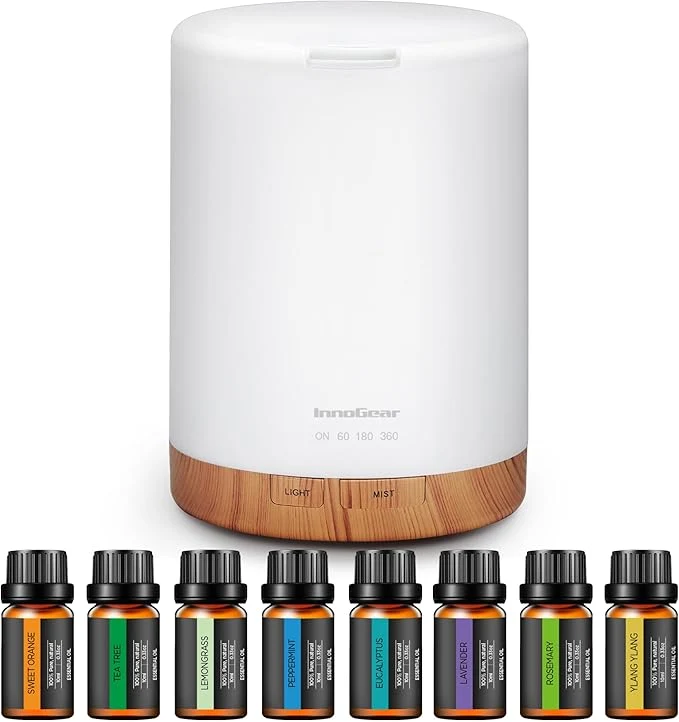 Quality InnoGear Aromatherapy Diffuser 8 Essential Oils Set 300ml Premium 5-in-1 Comfortable
