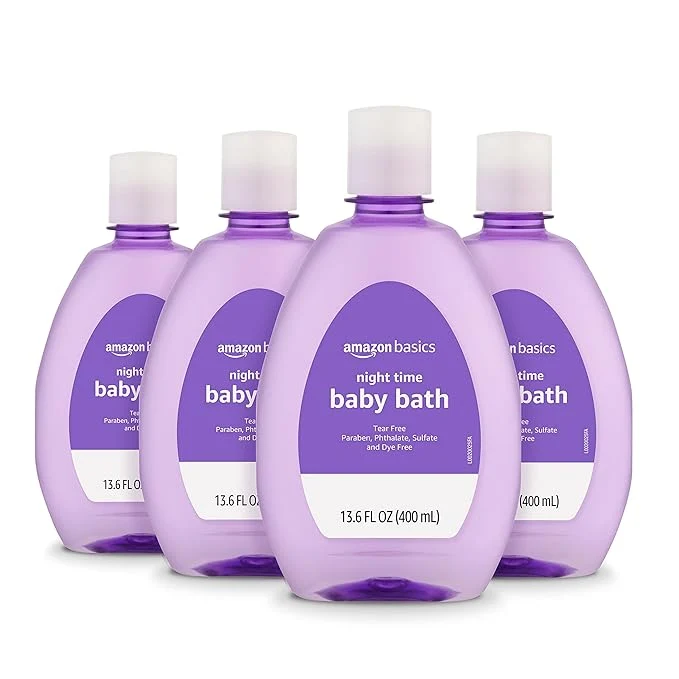 Original Amazon Basics Hypoallergenic Tear- Night-Time Baby Calming Bath Soothing Minimalist