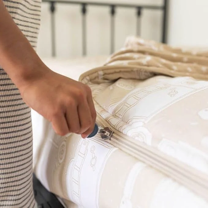 Healthy Beddy 39 s Trucks Theme Boys Durable Zipper Bedding for Kids Bed in a Bag Tan Sheets amp Comforter with Construction Trucks amp Cars Includes Pillowcase and Pillow Sham Easy to Make and Wash Refined