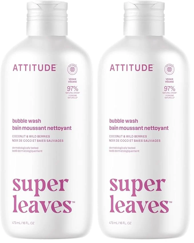 Specialty ATTITUDE Bubble Bath EWG Plant and Mineral-Based Dermatologically Detailed