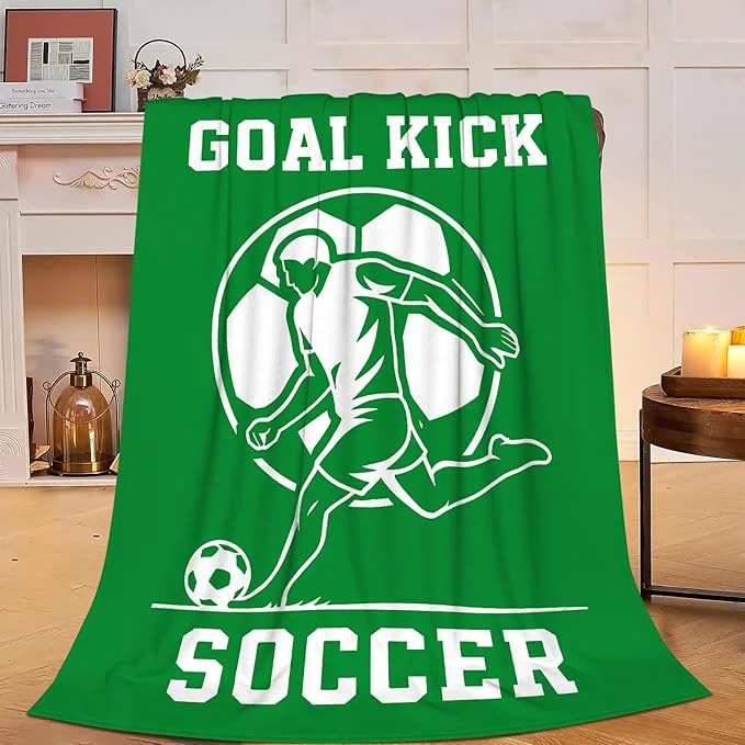 Environmentally Friendly Soccer Blanket Super Soft Warm Fluffy Fleece Flannel Ball Sports Throw Blanket Cozy Fuzzy Plush Stuff Bedding Blankets Gifts for Teens Boys Kids Women Girls Adults 80 quot X60 quot Efficient