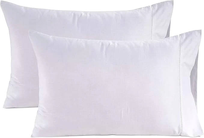 Practical LANE LINEN Queen White Pillow Cases Set of 2 Egyptian Cotton 1000 Thread Count Sateen White- for Home Hotels amp Hospital Use Standard Size Premium Material
