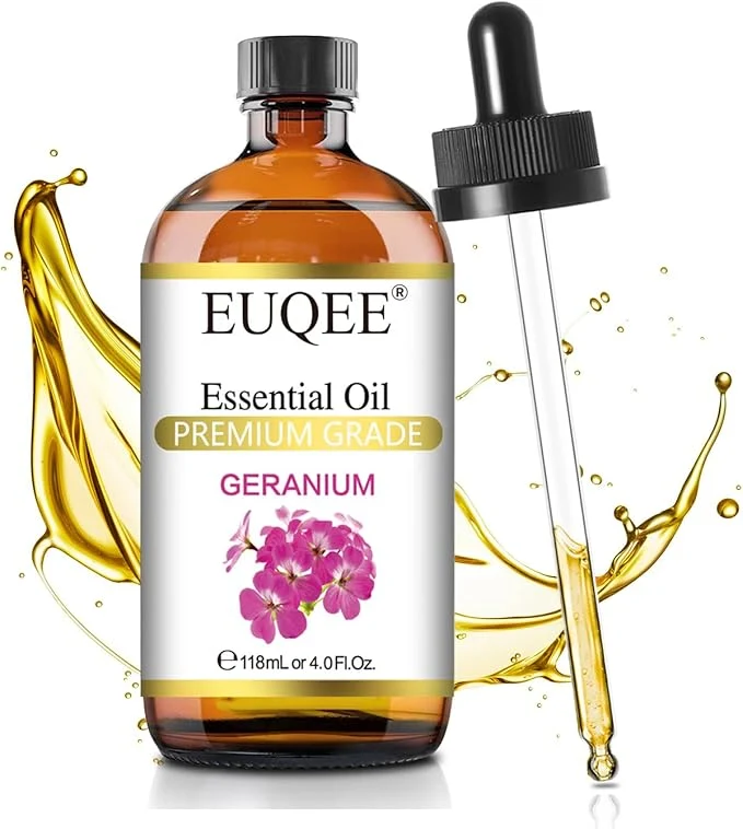Optimized EUQEE Geranium Essential Oil 118 ml Pure Geranium Oil Specialty