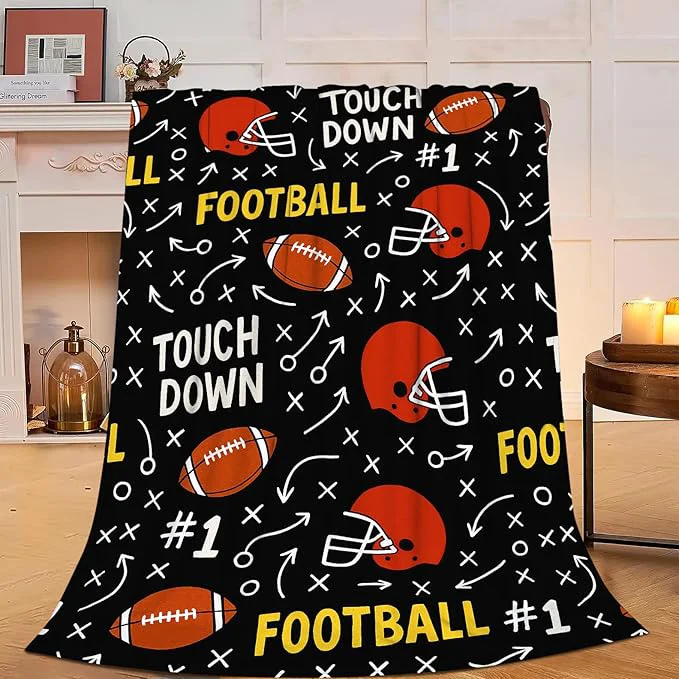 Quality American Football Blanket Super Soft Warm Fluffy Fleece Flannel Ball Sports Throw Blanket Cozy Fuzzy Plush Football Stuff Bedding Blankets Gifts for Teens Boys Kids Women Girls Adults 50 quot X40 quot Stylish