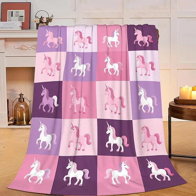 Consistent Unicorn Blanket Super Soft Warm Fluffy Fleece Flannel Fantasy Throw Blanket Cozy Fuzzy Plush Stuff Bedding Blankets Gifts for Women Kids Boys Girls Adults 80 quot X60 quot Fashionable
