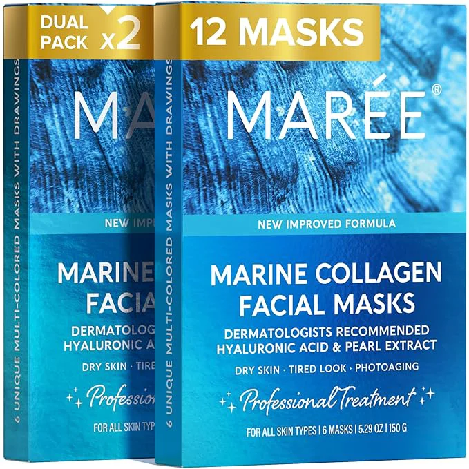Breathable MAREE Collagen Facial Mask Detailed