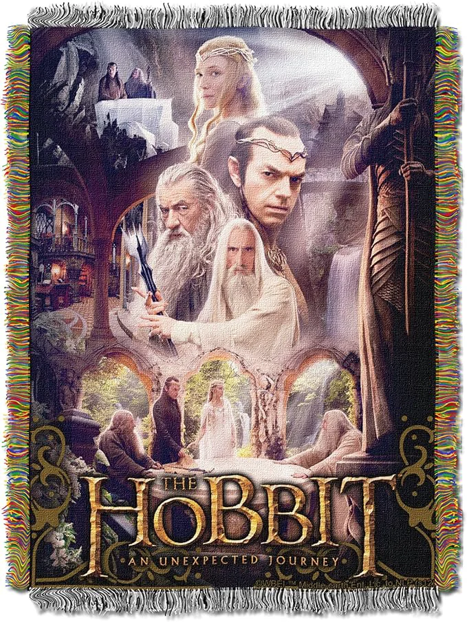 Fine Crafted Northwest Lord Of The Rings - The Hobbit Woven Tapestry Throw Blanket 48 quot x 60 quot Last House Breathable