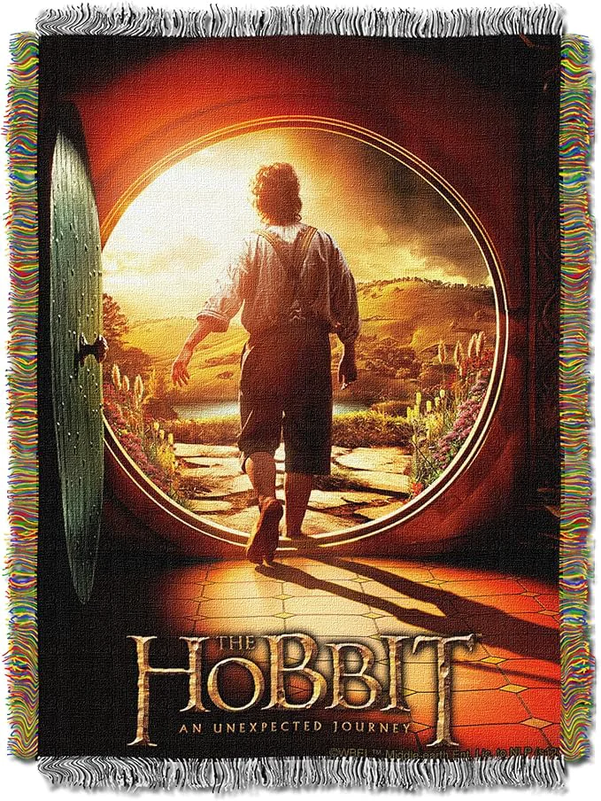 Exclusive Northwest Lord Of The Rings - The Hobbit Woven Tapestry Throw Blanket 48 quot x 60 quot First Journey Premium Material