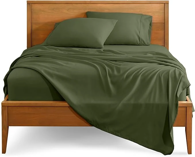Lightweight Bare Home King Sheet Set - 1800 Ultra-Soft Microfiber King Bed Sheets - Double Brushed - Deep Pockets - Easy Fit - 4 Piece Set - Bedding Sheets amp Pillowcases King Cypress Convenient