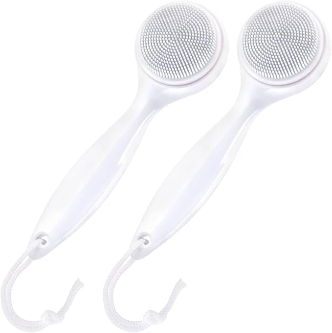 High-Grade HINZIC 2 Pack Silicone Manual Facial Cleansing Brush Skin Friendly Waterproof Functional