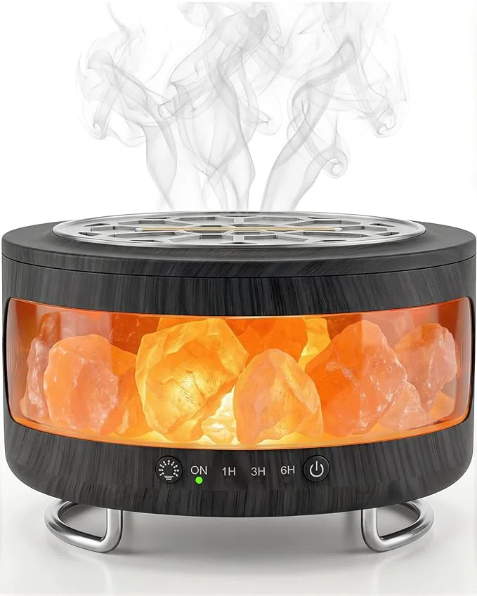 Advanced Essential Oil Diffuser with Himalayan Salt Lamp 350ml Ultrasonic Aromatherapy Natural
