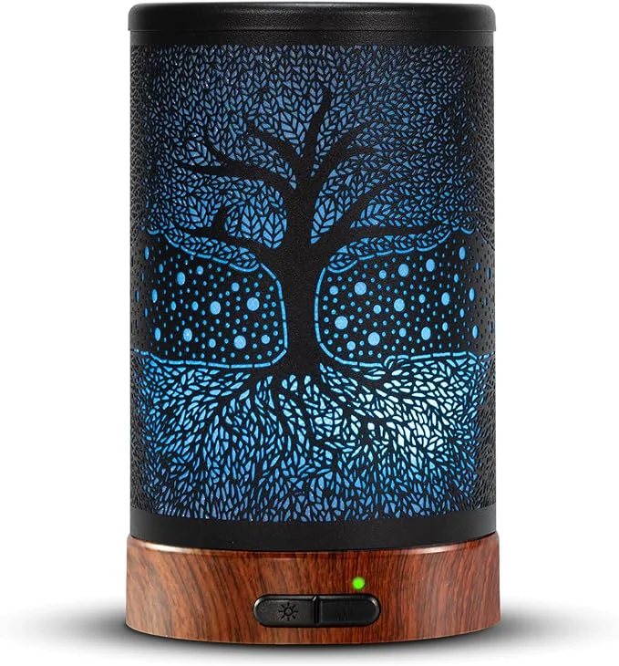 Durable EQUSUPRO Essential Oil Diffuser 150ml Black Metal Aromatherapy Oil Diffuser Secure