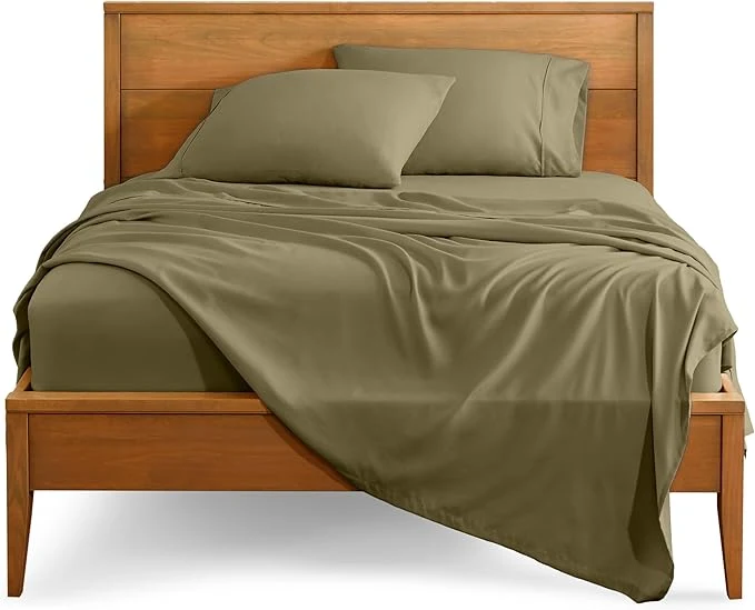 Powerful Bare Home Twin Sheet Set - 1800 Ultra-Soft Microfiber Twin Bed Sheets - Double Brushed - Deep Pockets - Easy Fit - 3 Piece Set - Bedding Sheets amp Pillowcases Twin Olive Fine Crafted