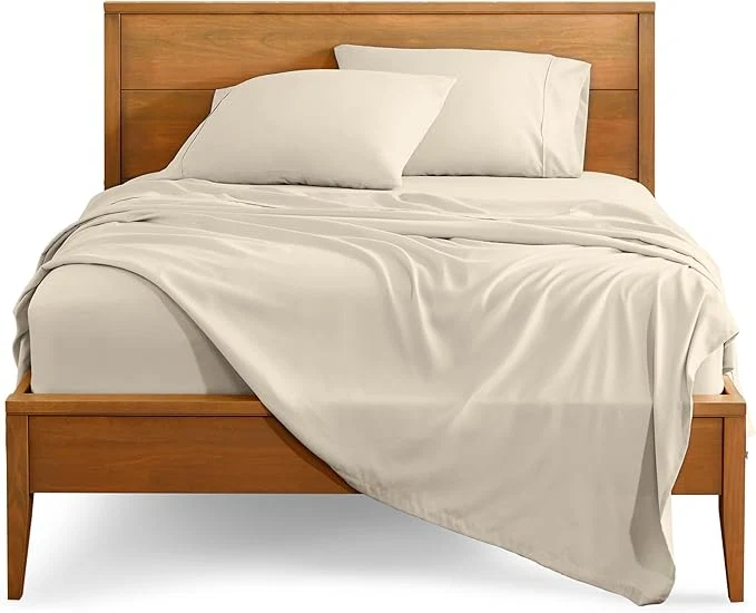 Unique Bare Home Full Sheet Set - 1800 Ultra-Soft Microfiber Full Bed Sheets - Double Brushed - Deep Pockets - Easy Fit - 4 Piece Set - Bedding Sheets amp Pillowcases Full Sand High-Quality