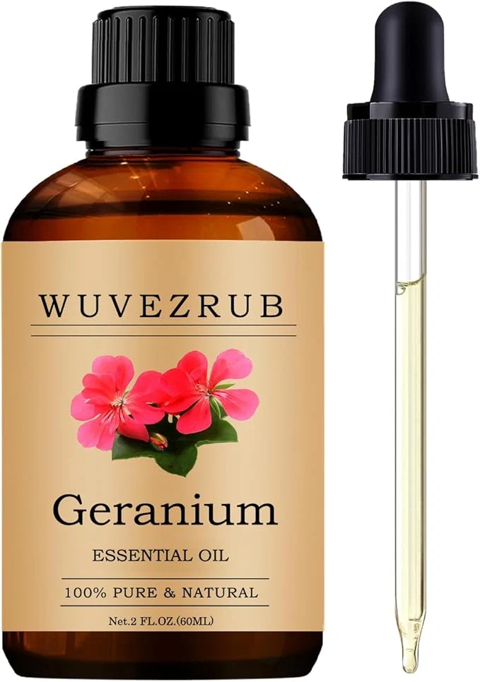 Relaxed Geranium Essential Oil 60ML Pure and Natural Detailed