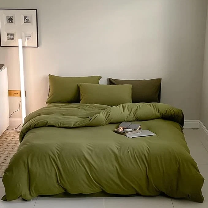 Trusted CLOTHKNOW Olive Green Queen Comforter Set Green Bedding Comforter Sets Soft Dark Green Comforter with 2 x Pillow Cases Specialty