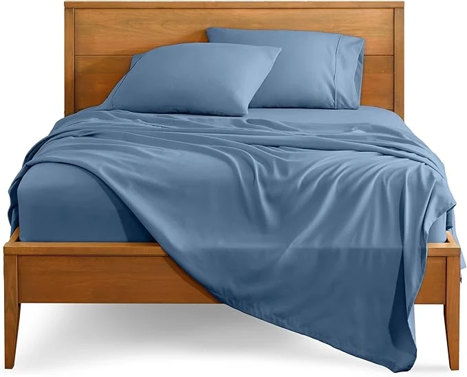 World-Class Bare Home Twin Sheet Set - 1800 Ultra-Soft Microfiber Twin Bed Sheets - Double Brushed - Deep Pockets - Easy Fit - 3 Piece Set - Bedding Sheets amp Pillowcases Twin Coronet Blue Eco-Friendly