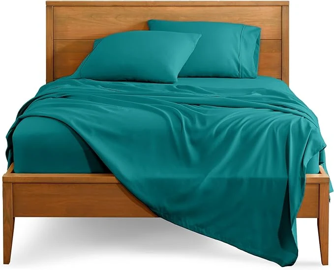 Environmentally Friendly Bare Home Full Sheet Set - 1800 Ultra-Soft Microfiber Full Bed Sheets - Double Brushed - Deep Pockets - Easy Fit - 4 Piece Set - Bedding Sheets amp Pillowcases Full Emerald Excellent