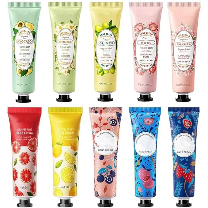 Green 10 Pack Hand Cream for Dry Cracked Hands Travel Size Moisturizing Mini Hand Elite