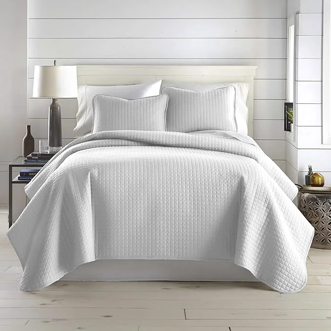 Selected Southshore Fine Living Inc. Twin XL Comforter Quilt Bedding Set Dorm Room Bedding Essentials Stain Resistant Machine Washable Bedspread XL Twin Grey Quilt Bed Spread with Pillow Sham Light Grey Original
