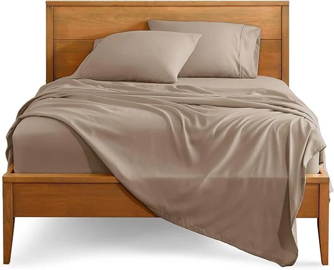 Quality Bare Home King Sheet Set - 1800 Ultra-Soft Microfiber King Bed Sheets - Double Brushed - Deep Pockets - Easy Fit - 4 Piece Set - Bedding Sheets amp Pillowcases King Pebble Healthy