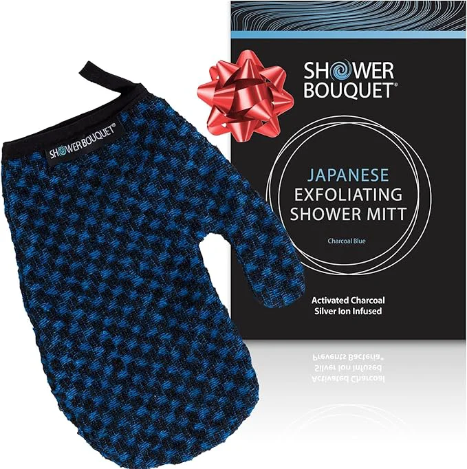 Functional Japanese Exfoliating Mitt for Shower Lightweight