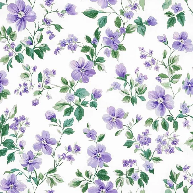 Smart Purple Cottage Floral Comforter Set for Girls Adults Room Decor 2Pcs Twin Size Comforter Set Soft Microfiber All Season 1 Comforter 68 quot x 90 quot and 1 Pillowcase for Girls Room Decor Fashionable