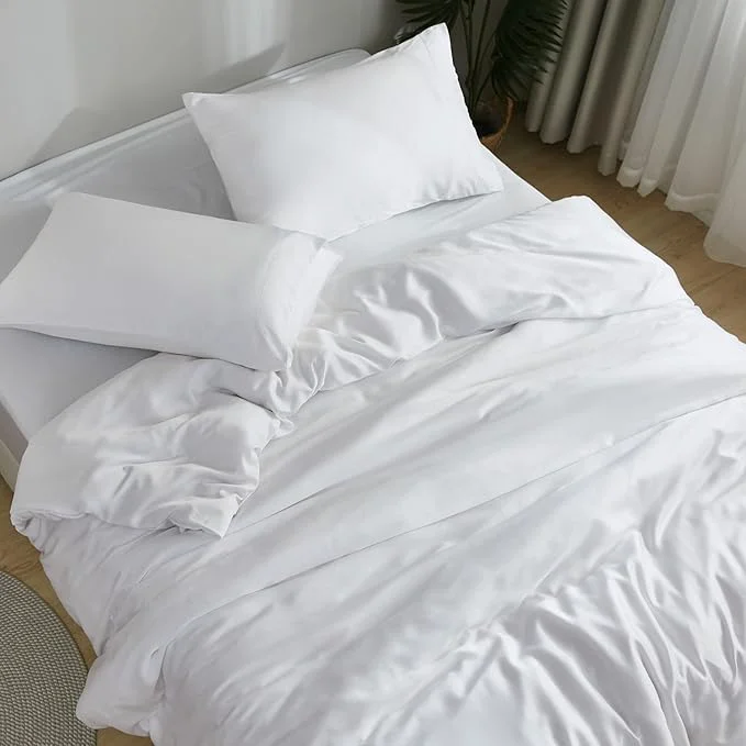 Elite DOZ Sheet Set Viscose derived from Bamboo Organically Grown Buttery Soft Cooling Sheets High GSM Deep Pockets - 4 Piece - 2 Pillowcases 1 Fitted 1 Top Sheet Snow Queen Reliable