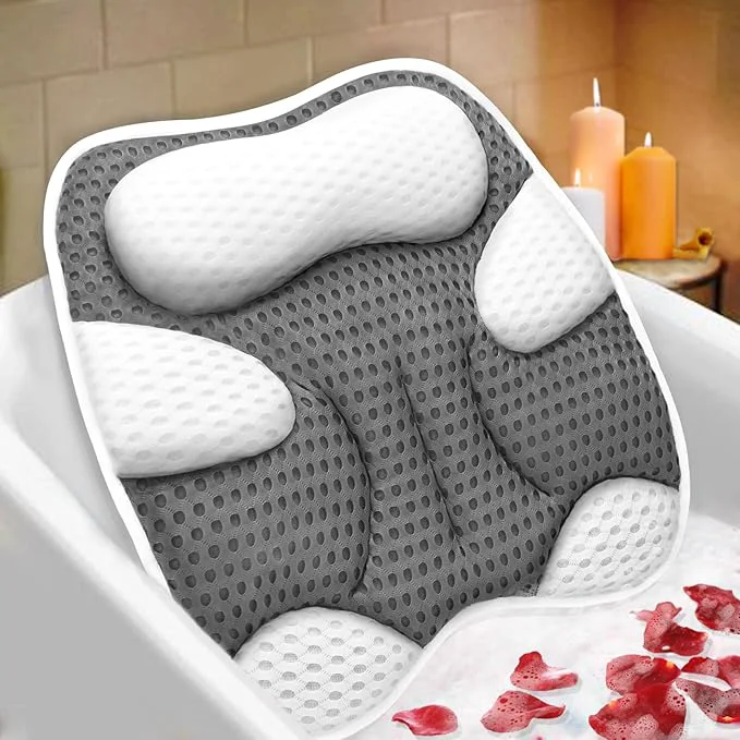 Powerful Bath Pillow for Tub Ergonomic Cat Shape Design Bath Pillow for Head and Neck Outstanding