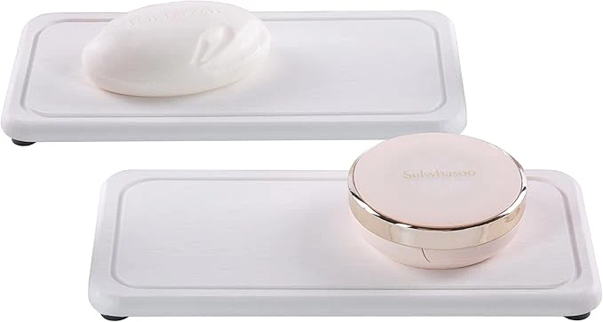 Elite NiuYichee 2 Pcs Water Absorbing Stone Trays Kitchen Bathroom Sink Soap Dish Traditional