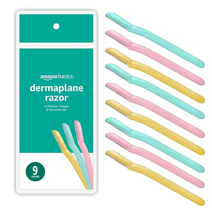 Original Amazon Basics Dermaplane Razor Peach Fuzz Remover Face Shaver Secure
