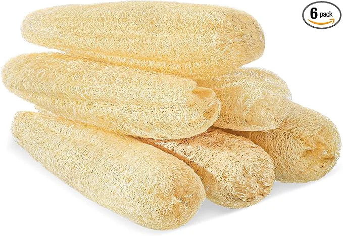 Versatile 6 Pack Natural Loofah Sponge 15.7 Inch Trusted