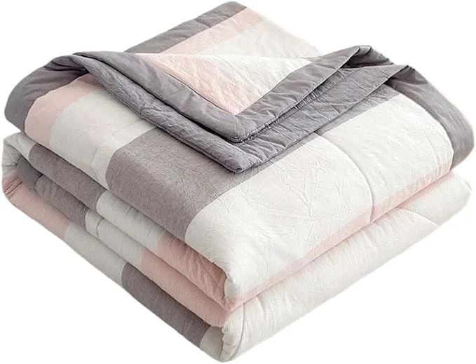 Innovative Lightweight Summer Bedspread Quilt Coverlets Bedding Set Queen King Size Air Conditioning Comforter Blanket Skin-friendly Soft Breathable Geometric Pattern Bedding Coverlet For All Season Color 8 Environmentally Friendly
