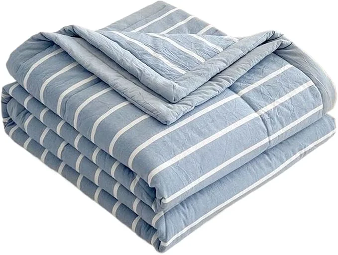 Fine Crafted Lightweight Summer Bedspread Quilt Coverlets Bedding Set Queen King Size Air Conditioning Comforter Blanket Skin-friendly Soft Breathable Geometric Pattern Bedding Coverlet For All Season Color 1 Eco-Friendly