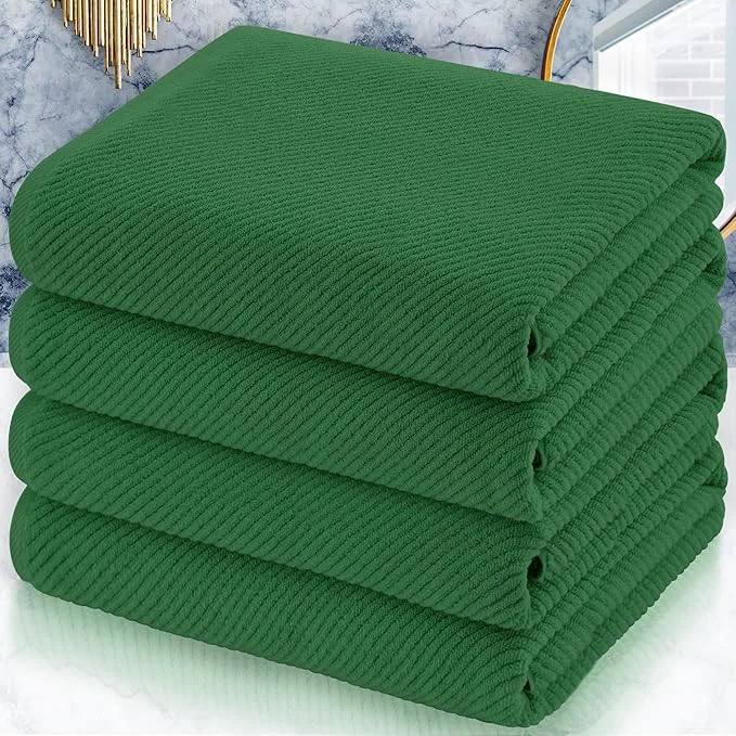 Convenient VOOVA MOVAS Hunter Green Bath Towels Bath Towels Set of 4 Large 30 x56 Crafted