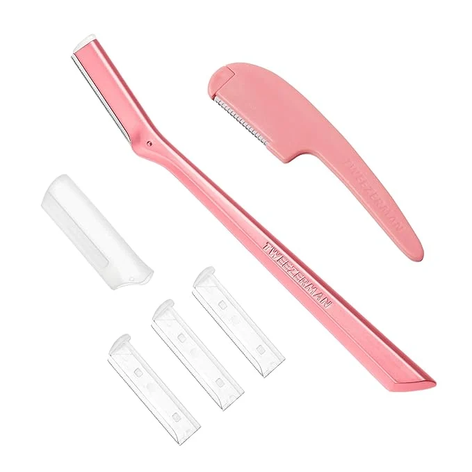 Next-Generation Tweezerman Tea Rose Prep and Plane Facial Razor Set User-Friendly