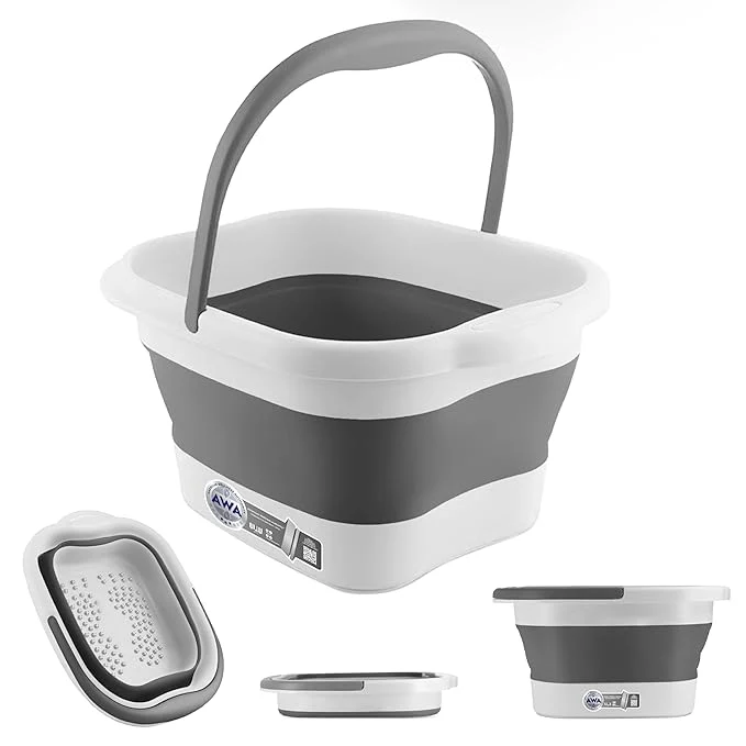 Next-Generation Foot Soaking Tub for Soaking Feet Collapsible Foot Tub Foot Bath Soak Tub Solid
